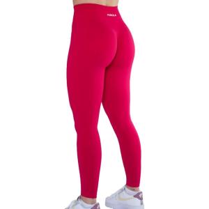 imageAUROLA Workout Leggings for Women Seamless Scrunch Tights Tummy Control Gym Fitness Girl Sport Active Yoga PantsPink