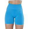 imageAUROLA Intensify Workout Shorts for Women Seamless Scrunch Short Gym Yoga Running Sport Active Exercise Fitness ShortsAzure Blue