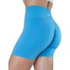 imageAUROLA Intensify Workout Shorts for Women Seamless Scrunch Short Gym Yoga Running Sport Active Exercise Fitness ShortsAzure Blue