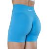 imageAUROLA Intensify Workout Shorts for Women Seamless Scrunch Short Gym Yoga Running Sport Active Exercise Fitness ShortsAzure Blue