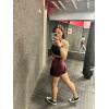imageAUROLA Intensify Workout Shorts for Women Seamless Scrunch Short Gym Yoga Running Sport Active Exercise Fitness ShortsBlack Cherry