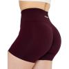 imageAUROLA Intensify Workout Shorts for Women Seamless Scrunch Short Gym Yoga Running Sport Active Exercise Fitness ShortsBlack Cherry