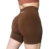 imageAUROLA Intensify Workout Shorts for Women Seamless Scrunch Short Gym Yoga Running Sport Active Exercise Fitness ShortsCarob Brown
