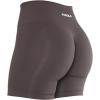 imageAUROLA Intensify Workout Shorts for Women Seamless Scrunch Short Gym Yoga Running Sport Active Exercise Fitness ShortsChestnut Brown