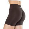 imageAUROLA Intensify Workout Shorts for Women Seamless Scrunch Short Gym Yoga Running Sport Active Exercise Fitness ShortsChocolate Plum