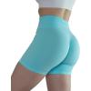 imageAUROLA Intensify Workout Shorts for Women Seamless Scrunch Short Gym Yoga Running Sport Active Exercise Fitness ShortsCrystal Blue