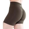 imageAUROLA Intensify Workout Shorts for Women Seamless Scrunch Short Gym Yoga Running Sport Active Exercise Fitness ShortsDark Olive