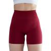 imageAUROLA Intensify Workout Shorts for Women Seamless Scrunch Short Gym Yoga Running Sport Active Exercise Fitness ShortsDeep Red