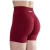 imageAUROLA Intensify Workout Shorts for Women Seamless Scrunch Short Gym Yoga Running Sport Active Exercise Fitness ShortsDeep Red