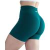 imageAUROLA Intensify Workout Shorts for Women Seamless Scrunch Short Gym Yoga Running Sport Active Exercise Fitness ShortsDeep Teal