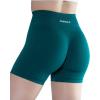 imageAUROLA Intensify Workout Shorts for Women Seamless Scrunch Short Gym Yoga Running Sport Active Exercise Fitness ShortsDeep Teal