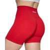 imageAUROLA Intensify Workout Shorts for Women Seamless Scrunch Short Gym Yoga Running Sport Active Exercise Fitness ShortsFiery Red