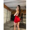 imageAUROLA Intensify Workout Shorts for Women Seamless Scrunch Short Gym Yoga Running Sport Active Exercise Fitness ShortsFiery Red