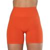 imageAUROLA Intensify Workout Shorts for Women Seamless Scrunch Short Gym Yoga Running Sport Active Exercise Fitness ShortsFlame Orange