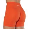 imageAUROLA Intensify Workout Shorts for Women Seamless Scrunch Short Gym Yoga Running Sport Active Exercise Fitness ShortsFlame Orange