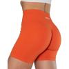 imageAUROLA Intensify Workout Shorts for Women Seamless Scrunch Short Gym Yoga Running Sport Active Exercise Fitness ShortsFlame Orange