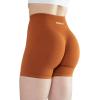 imageAUROLA Intensify Workout Shorts for Women Seamless Scrunch Short Gym Yoga Running Sport Active Exercise Fitness ShortsGold Fire
