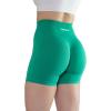 imageAUROLA Intensify Workout Shorts for Women Seamless Scrunch Short Gym Yoga Running Sport Active Exercise Fitness ShortsGolf Green