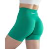 imageAUROLA Intensify Workout Shorts for Women Seamless Scrunch Short Gym Yoga Running Sport Active Exercise Fitness ShortsGolf Green
