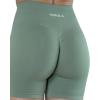 imageAUROLA Intensify Workout Shorts for Women Seamless Scrunch Short Gym Yoga Running Sport Active Exercise Fitness ShortsIceberg Green