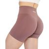 imageAUROLA Intensify Workout Shorts for Women Seamless Scrunch Short Gym Yoga Running Sport Active Exercise Fitness ShortsOld Rose