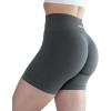 imageAUROLA Intensify Workout Shorts for Women Seamless Scrunch Short Gym Yoga Running Sport Active Exercise Fitness ShortsPackblackSteel GreySliver Sconce