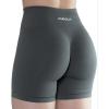 imageAUROLA Intensify Workout Shorts for Women Seamless Scrunch Short Gym Yoga Running Sport Active Exercise Fitness ShortsSteel Grey