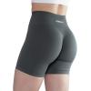 imageAUROLA Intensify Workout Shorts for Women Seamless Scrunch Short Gym Yoga Running Sport Active Exercise Fitness ShortsSteel Grey