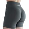 imageAUROLA Intensify Workout Shorts for Women Seamless Scrunch Short Gym Yoga Running Sport Active Exercise Fitness ShortsSteel Grey