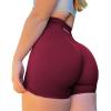 imageAUROLA Intensify Workout Shorts for Women Seamless Scrunch Short Gym Yoga Running Sport Active Exercise Fitness ShortsSun Dried Tomato