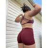 imageAUROLA Intensify Workout Shorts for Women Seamless Scrunch Short Gym Yoga Running Sport Active Exercise Fitness ShortsSun Dried Tomato