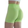 imageAUROLA Intensify Workout Shorts for Women Seamless Scrunch Short Gym Yoga Running Sport Active Exercise Fitness ShortsTender Green
