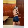 imageAUROLA Intensify Workout Shorts for Women Seamless Scrunch Short Gym Yoga Running Sport Active Exercise Fitness ShortsTuxedo Blue