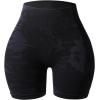 imageAUROLA Serpent Seamless Scrunch Workout Shorts for WomenTummy Control Squat Proof Ribbed Thick Active Gym ShortBlack