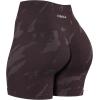 imageAUROLA Serpent Seamless Scrunch Workout Shorts for WomenTummy Control Squat Proof Ribbed Thick Active Gym ShortEspresso