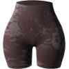imageAUROLA Serpent Seamless Scrunch Workout Shorts for WomenTummy Control Squat Proof Ribbed Thick Active Gym ShortEspresso