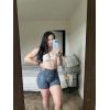imageAUROLA Serpent Seamless Scrunch Workout Shorts for WomenTummy Control Squat Proof Ribbed Thick Active Gym ShortFolkstone Gray
