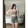 imageAUROLA Serpent Seamless Scrunch Workout Shorts for WomenTummy Control Squat Proof Ribbed Thick Active Gym ShortSerpent Mocha
