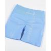 imageAUROLA Serpent Seamless Scrunch Workout Shorts for WomenTummy Control Squat Proof Ribbed Thick Active Gym ShortSerpent Placid Blue