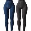 imageAUROLA Serpent Snake Seamless Scrunch Workout Leggings for WomenGirls Squat Proof Ribbed Thick Active Gym PantsPack Water Blue  Chestnut Brown
