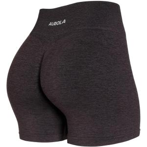 imageAUROLA Intensify Workout Shorts for Women Seamless Scrunch Short Gym Yoga Running Sport Active Exercise Fitness ShortsPuce