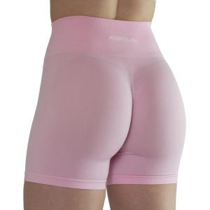 imageAUROLA Intensify Workout Shorts for Women Seamless Scrunch Short Gym Yoga Running Sport Active Exercise Fitness ShortsSweet Pink