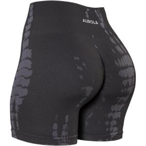 imageAUROLA Serpent Seamless Scrunch Workout Shorts for WomenTummy Control Squat Proof Ribbed Thick Active Gym ShortSerpent Chestnut Brown