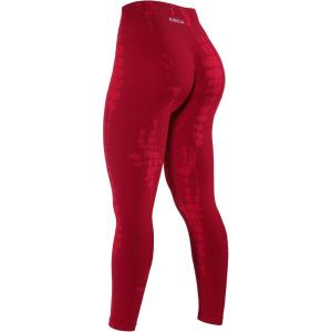 imageAUROLA Serpent Snake Seamless Scrunch Workout Leggings for WomenGirls Squat Proof Ribbed Thick Active Gym PantsChristmas Red