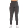 imageAUROLA CAMO Collection Workout Leggings for Women Subtle Logo Seamless Scrunch Gym Tights Yoga Running Active PantsCamolight Grey
