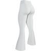 imageAUROLA Fire Flare Leggings for Women Crossover High Waisted Yoga Pants Tummy Control Wide Leg Bootcut LeggingsBlanc De Blanc