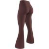 imageAUROLA Fire Flare Leggings for Women Crossover High Waisted Yoga Pants Tummy Control Wide Leg Bootcut LeggingsCinnamon