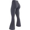imageAUROLA Fire Flare Leggings for Women Crossover High Waisted Yoga Pants Tummy Control Wide Leg Bootcut LeggingsSteel Gray
