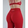 imageAUROLA Impressive Women Workout Leggings High Waist Yoga Pants Seamless Running Athletic Leggings for WomenChili Red