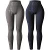 imageAUROLA Serpent Snake Seamless Scrunch Workout Leggings for WomenGirls Squat Proof Ribbed Thick Active Gym PantsPack Dark Grey  Mocha